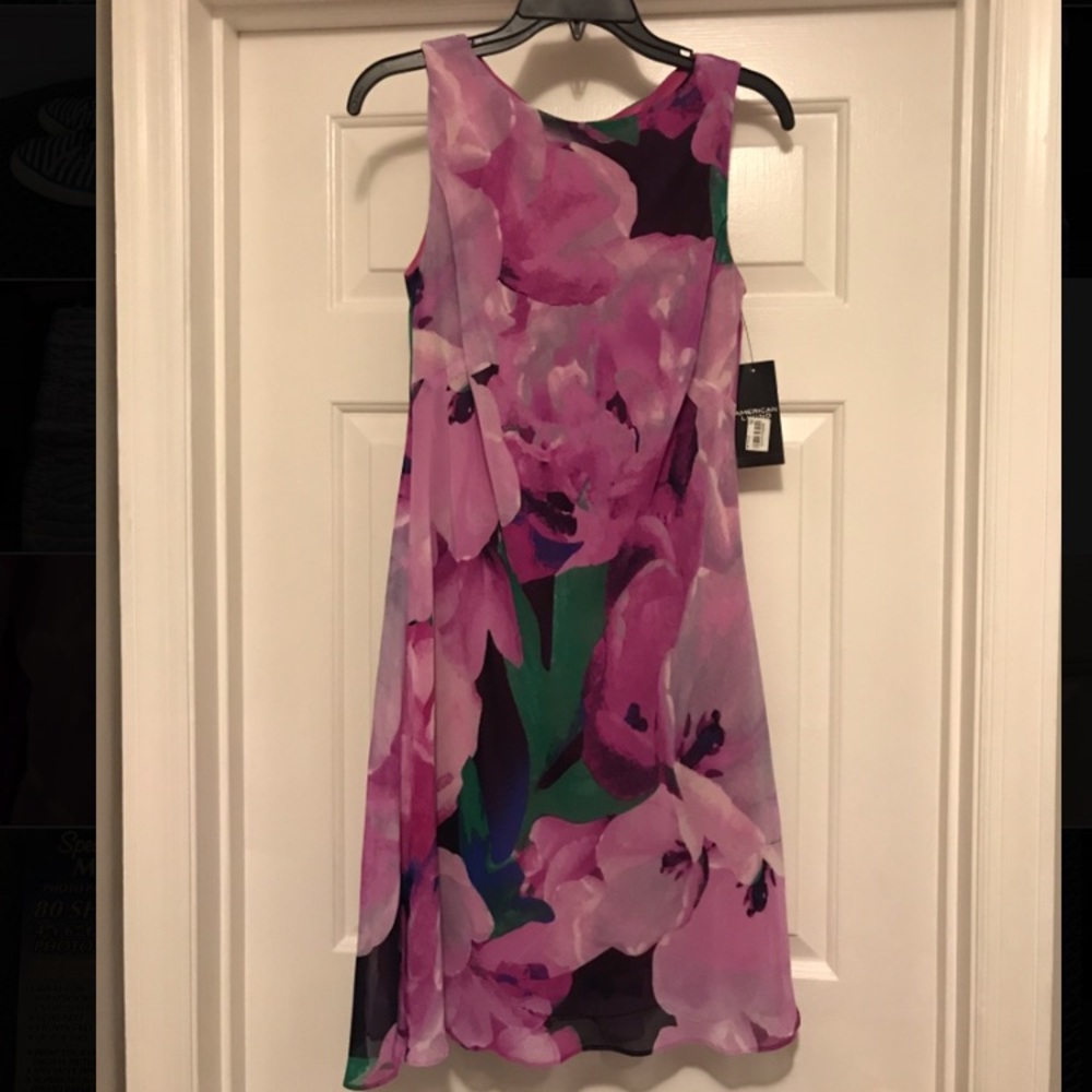 American Living size 8 purple and black dress